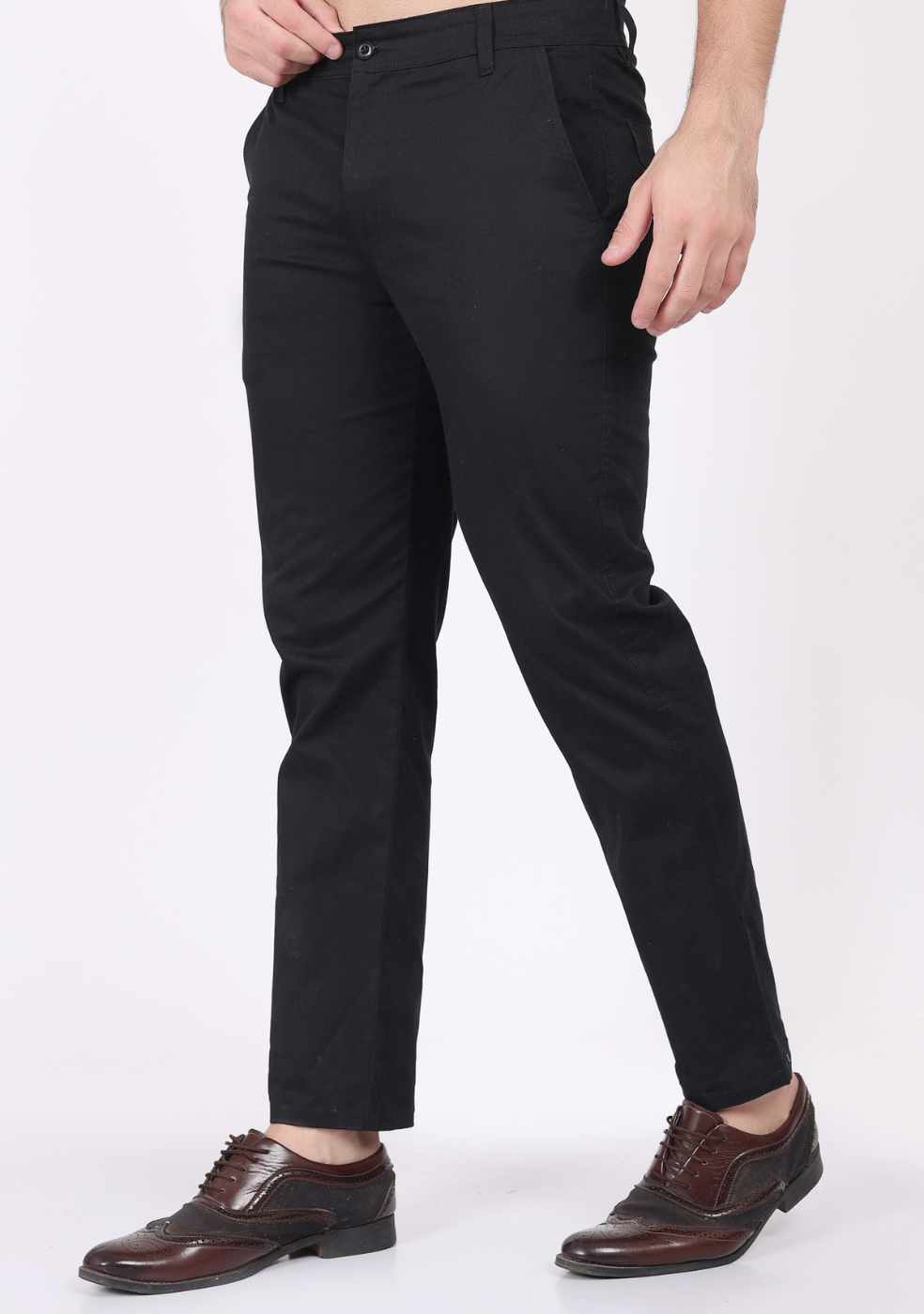 Men Regular Fit Pure Cotton Trousers