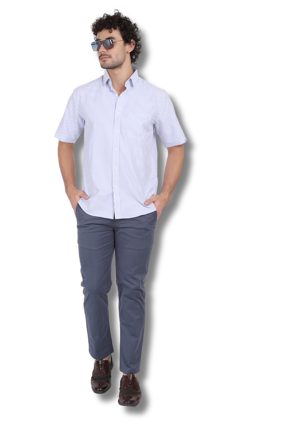 Men Regular Fit Pure Cotton Trousers