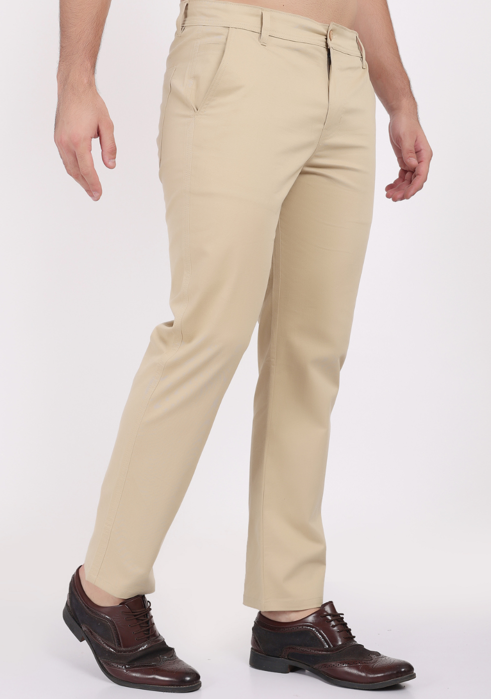 Men Regular Fit Pure Cotton Trousers