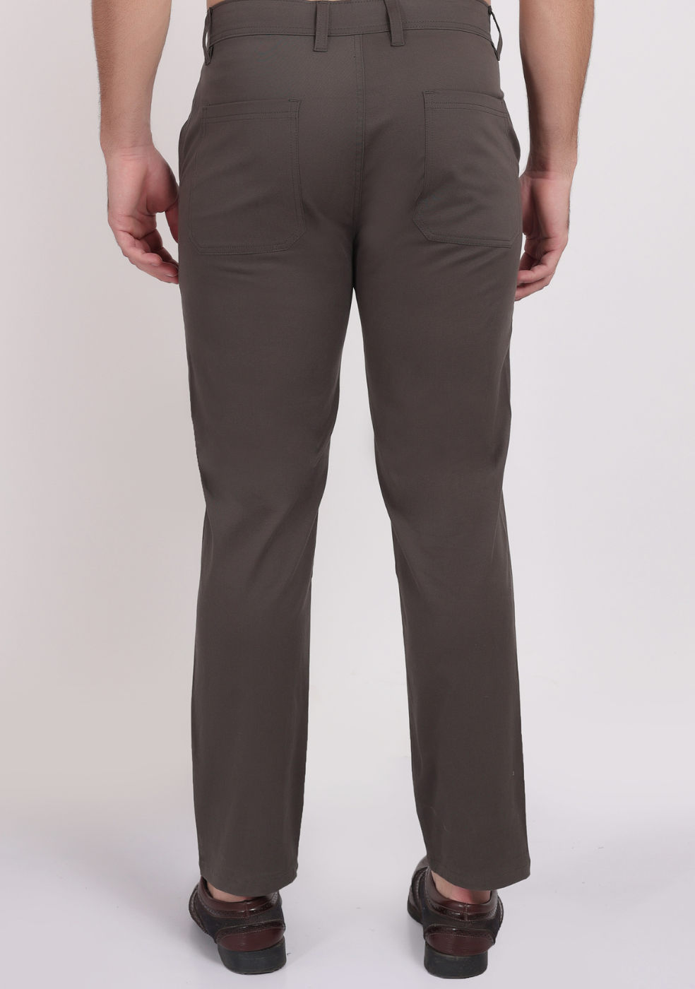 Men Regular Fit Pure Cotton Trousers