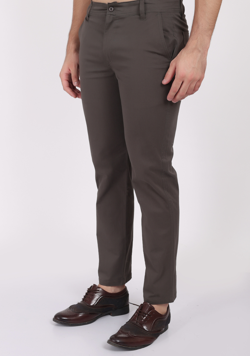 Men Regular Fit Pure Cotton Trousers