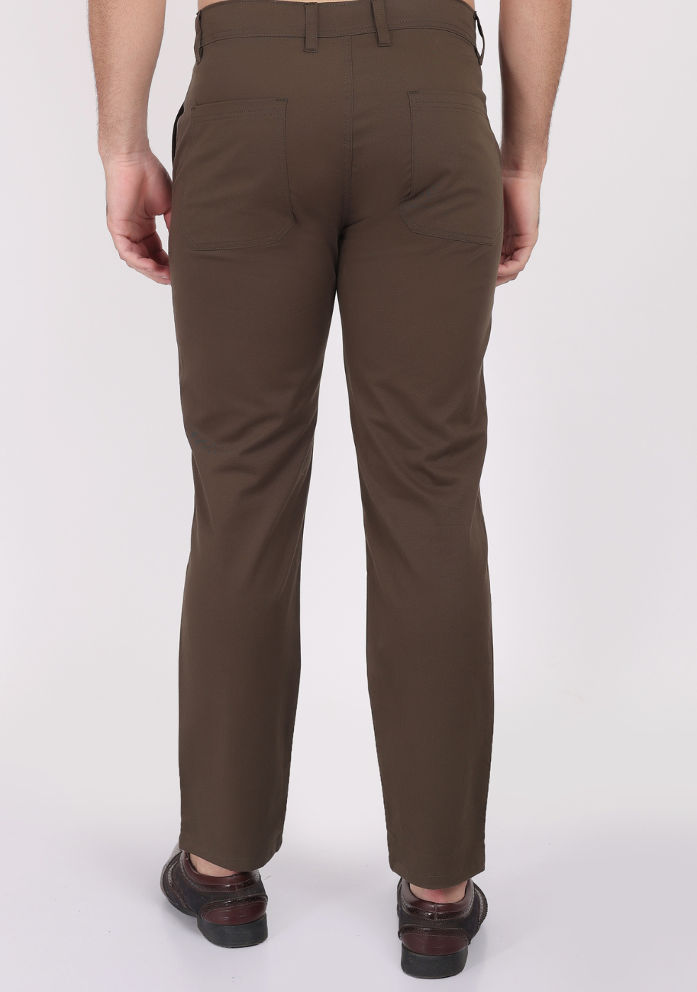 Men Regular Fit Pure Cotton Trousers