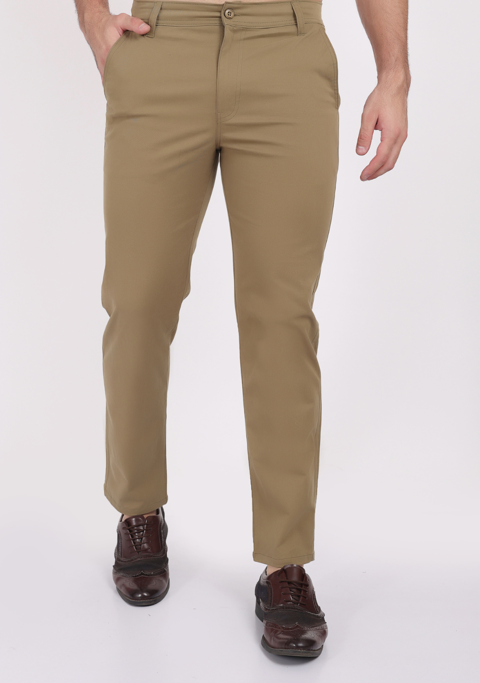 Men Regular Fit Pure Cotton Trousers