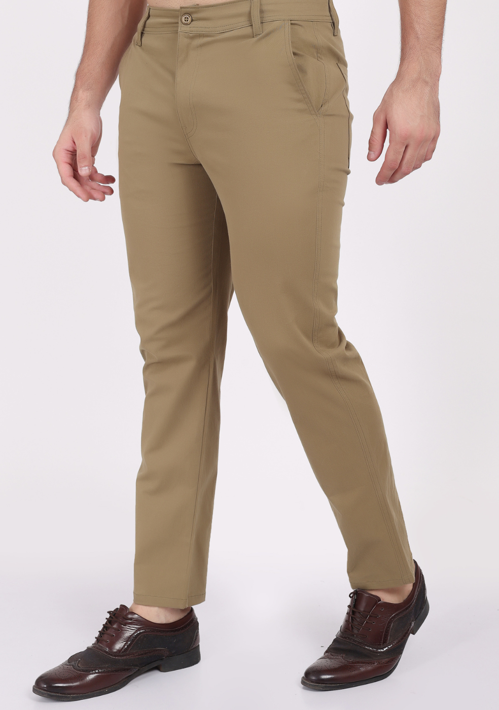 Men Regular Fit Pure Cotton Trousers