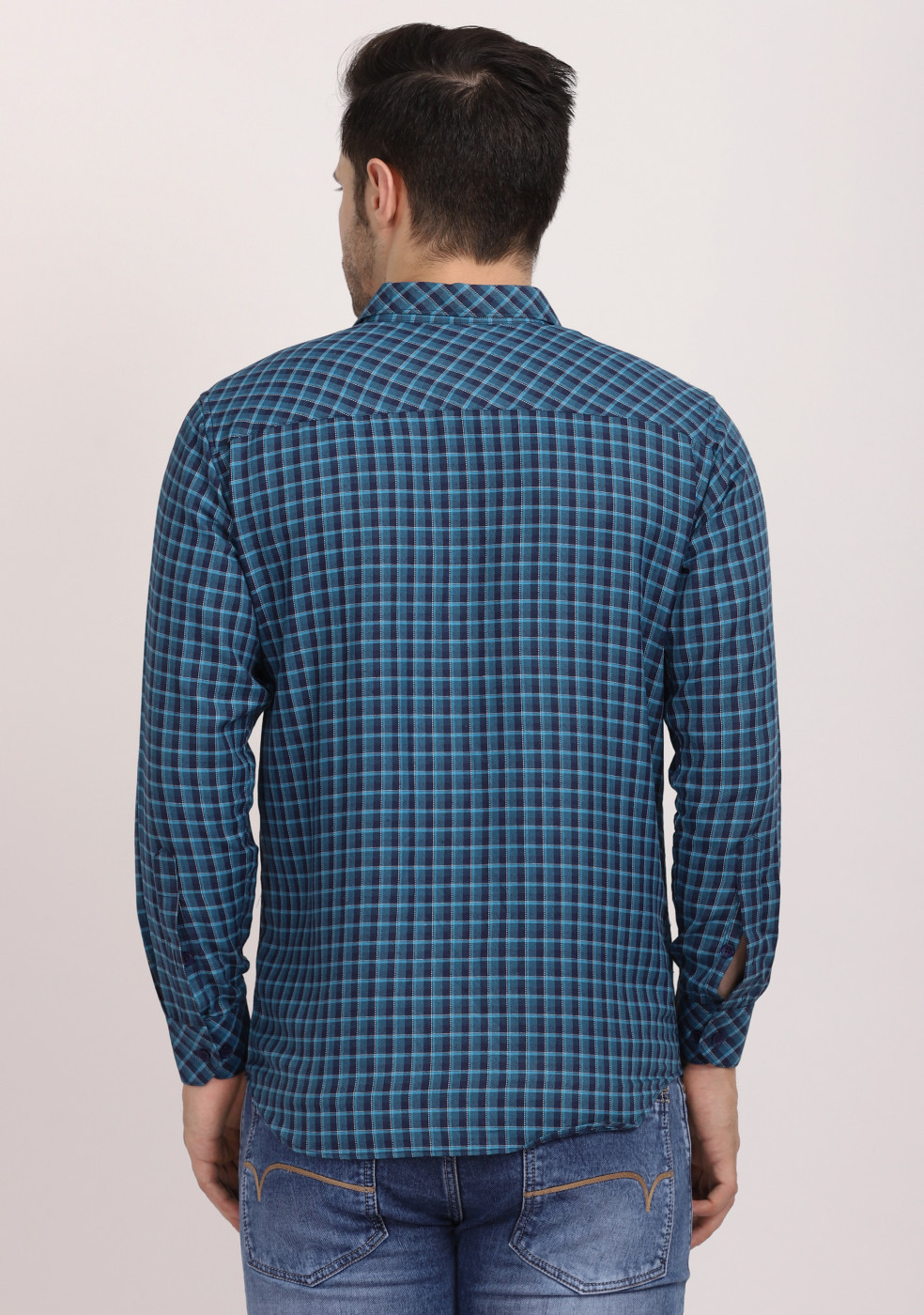 ASHTOM Check Regular Fit Cotton Shirt For Men