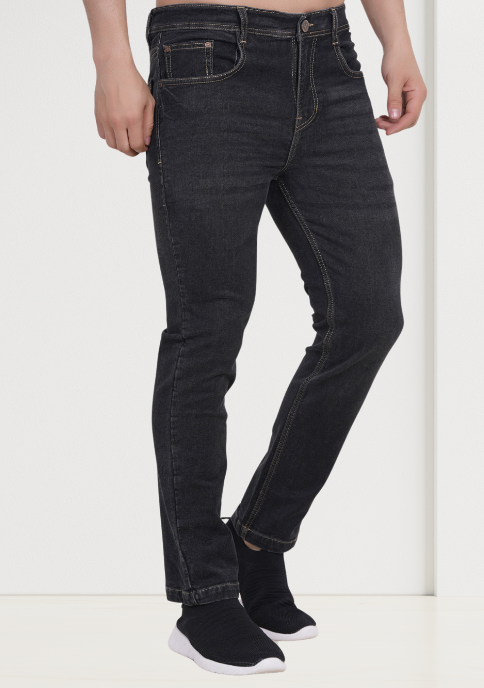 Men Black Denim Jeans