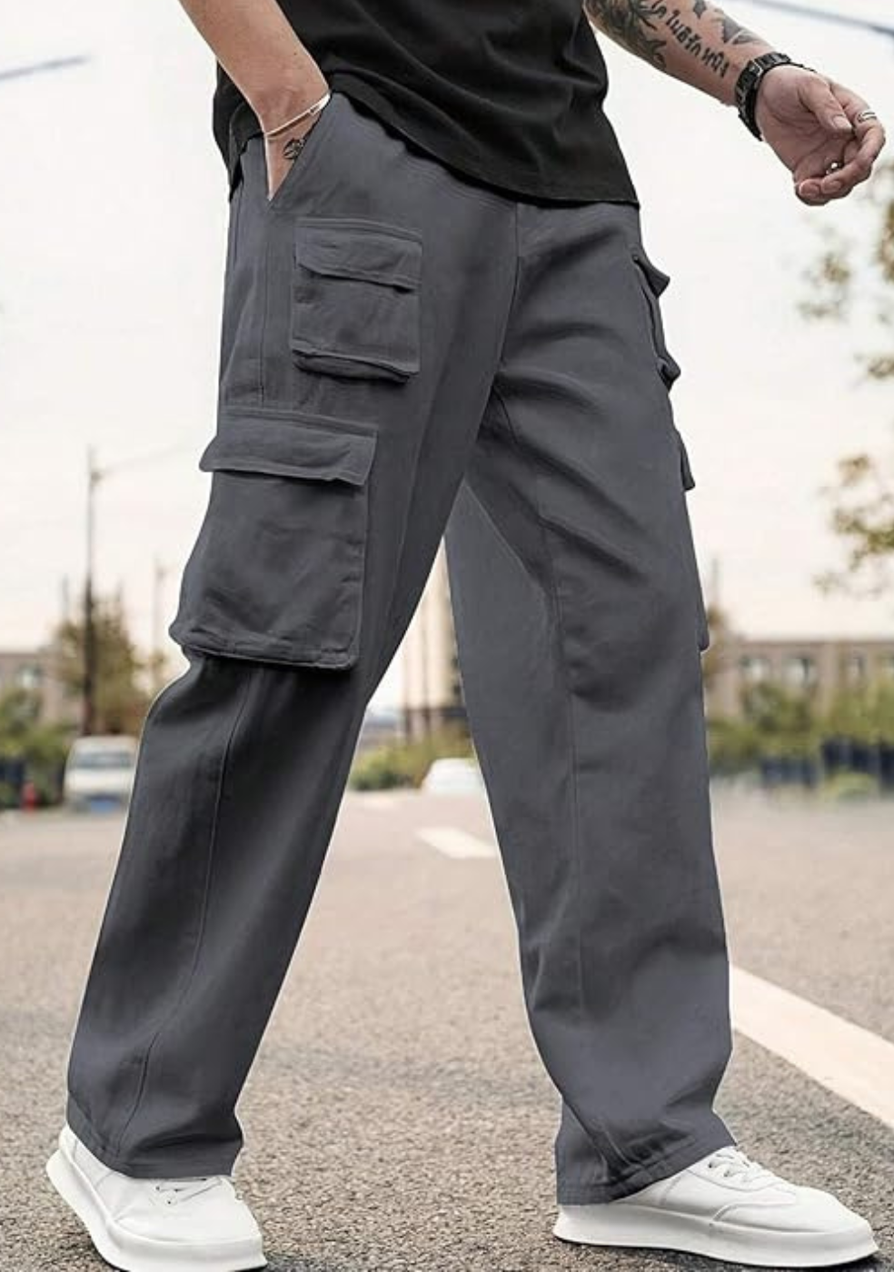 Men Cargo Pants Cotton