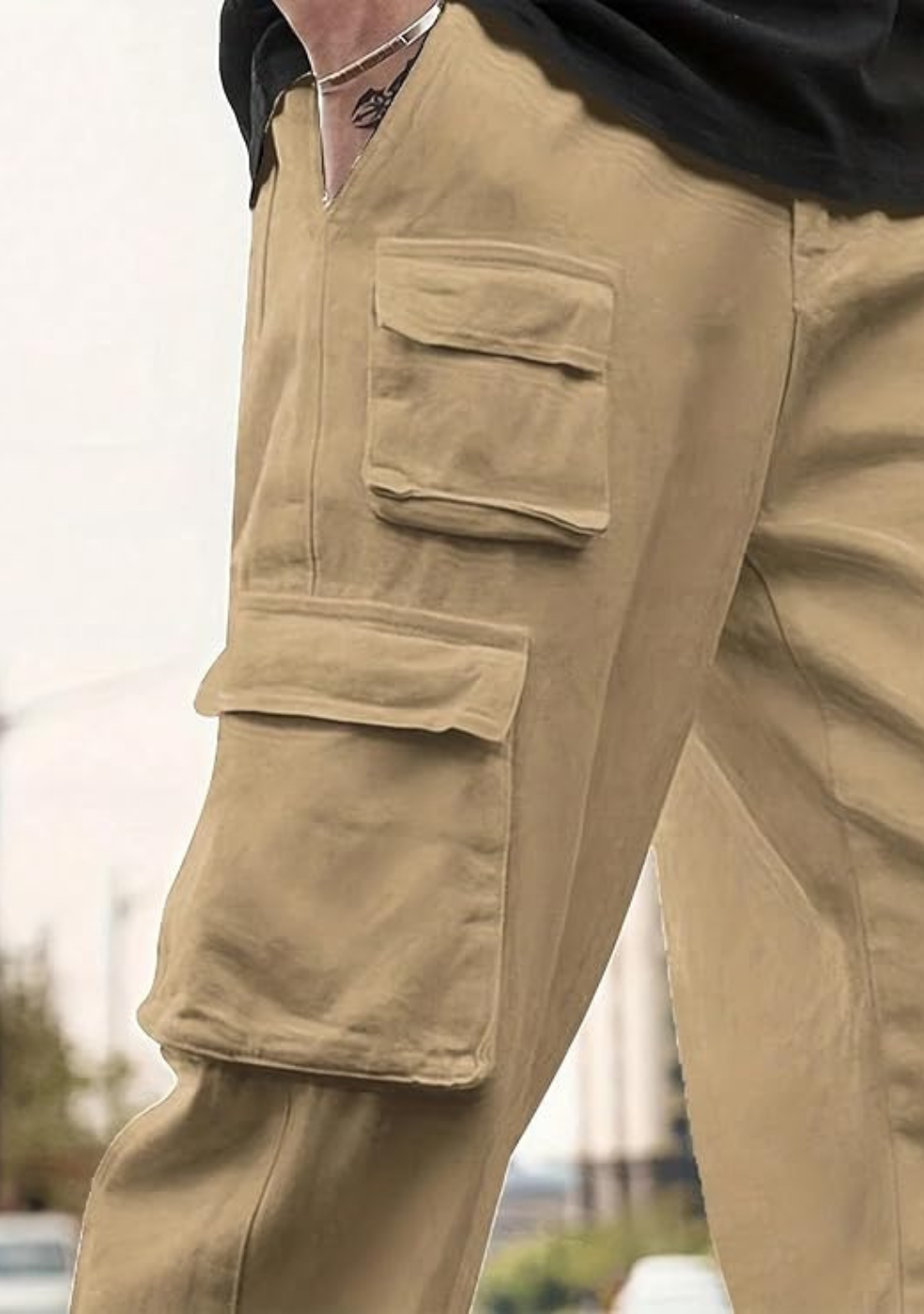 Men Cargo Pants Cotton