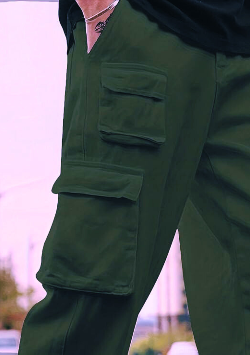 Men Cargo Pants Cotton