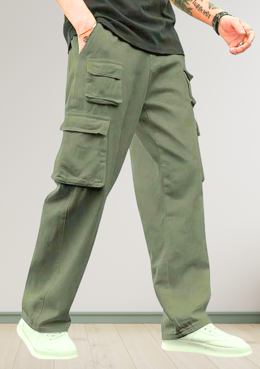 Men Cargo Pants Cotton