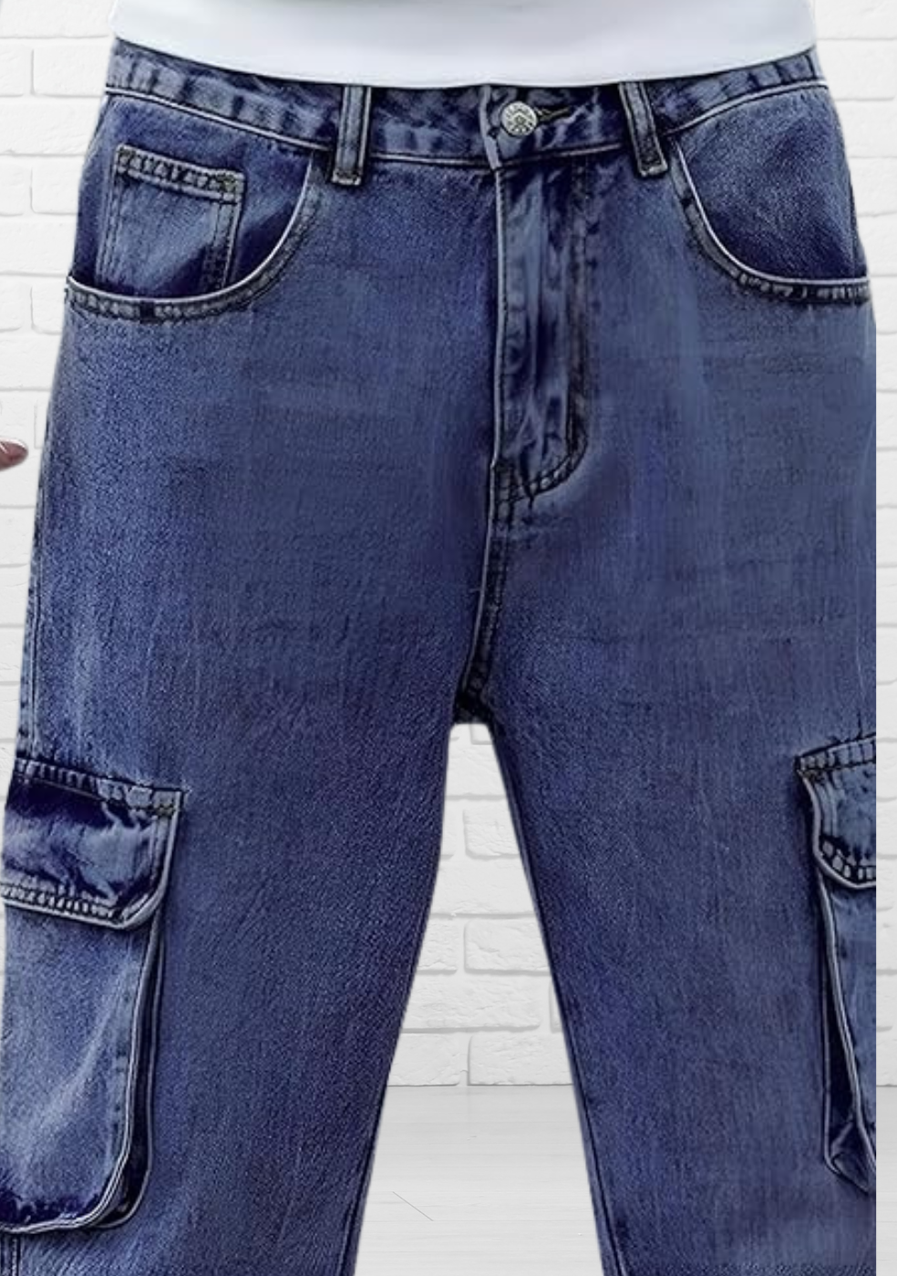 Men Cargo Pants Denim