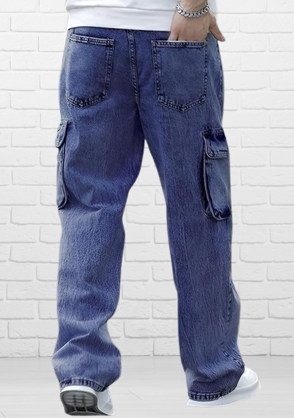 Men Cargo Pants Denim