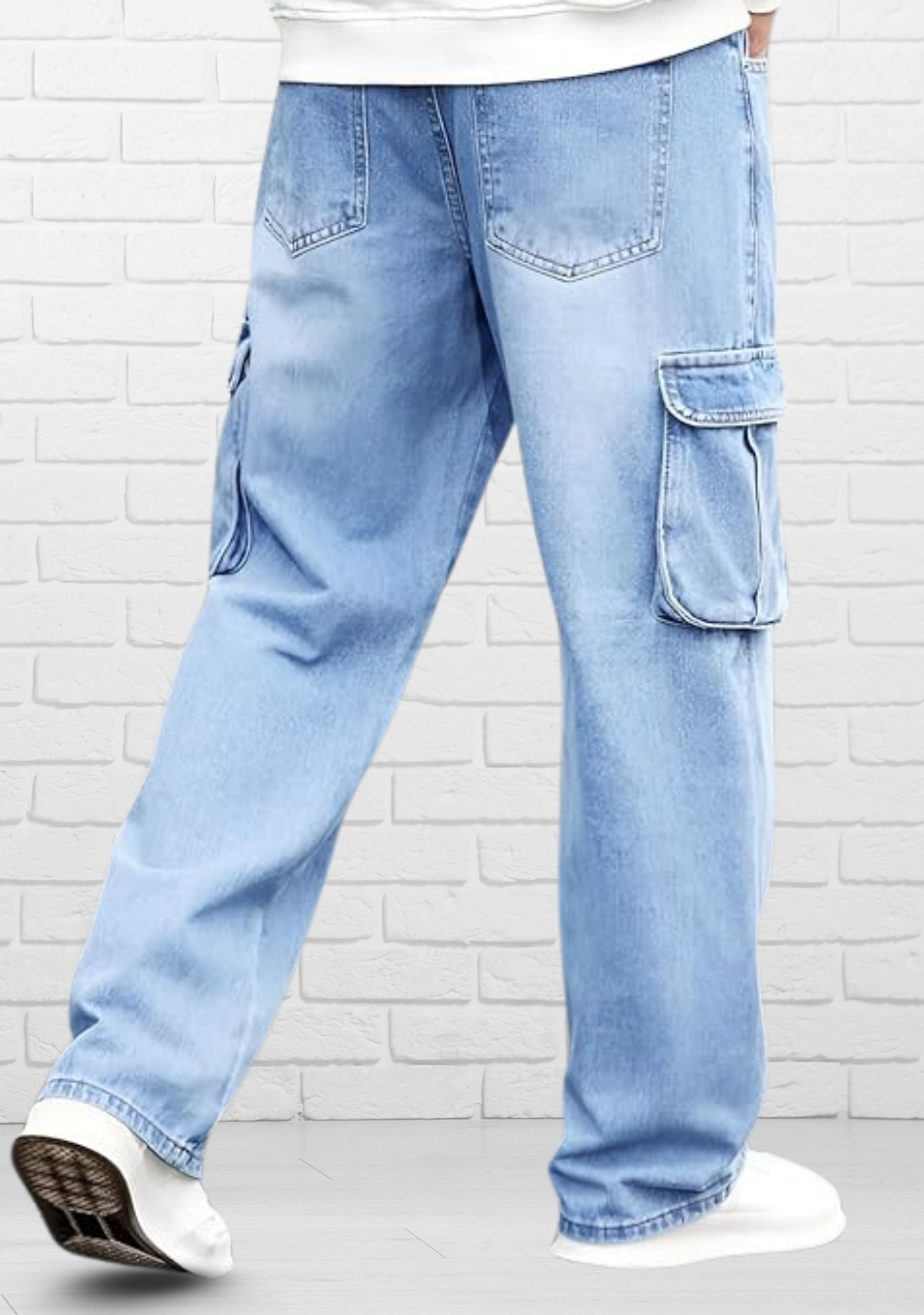 Men Cargo Pants Denim